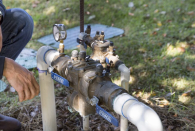 Backflow prevention valve in irrigation system Backflow prevention valve in irrigation system